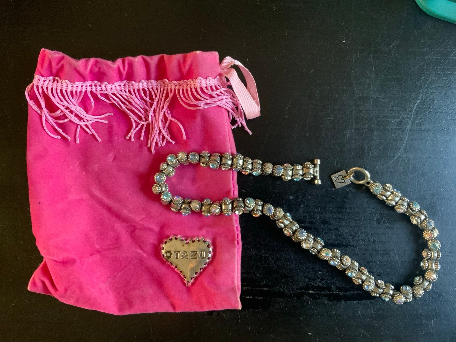 Otazu ketting, Ophalen of Verzenden, Zo goed als nieuw, Roze, Overige materialen