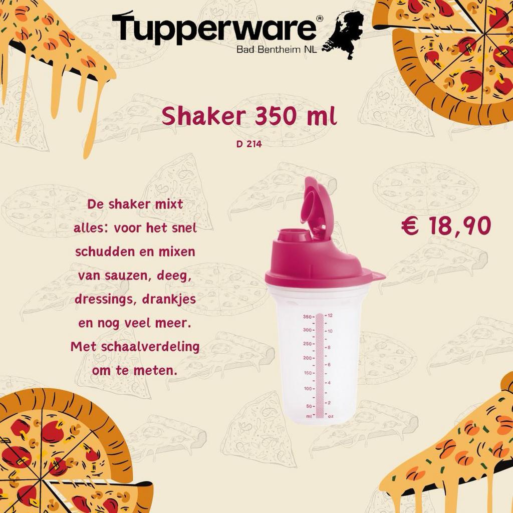 Tupperware shaker 350 ml, Huis en Inrichting, Keuken | Tupperware, Ophalen of Verzenden, Nieuw, Overige typen