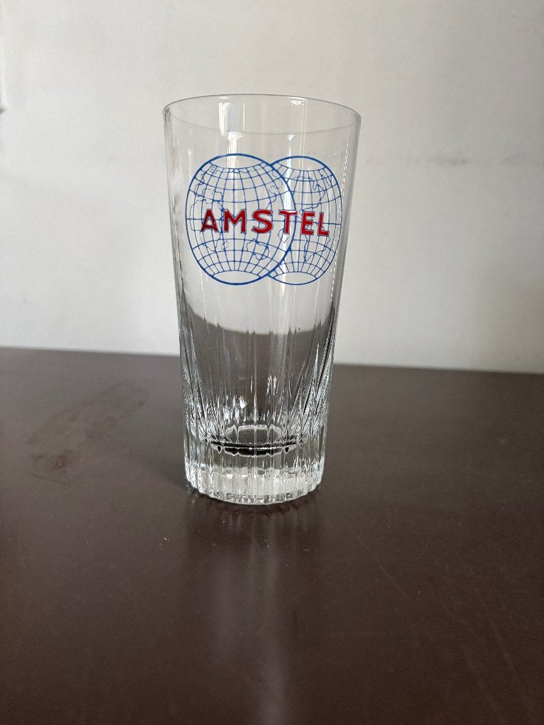 Amstel glas met ribbels, Verzamelen, Ophalen, Zo goed als nieuw, Glas of Glazen, Amstel