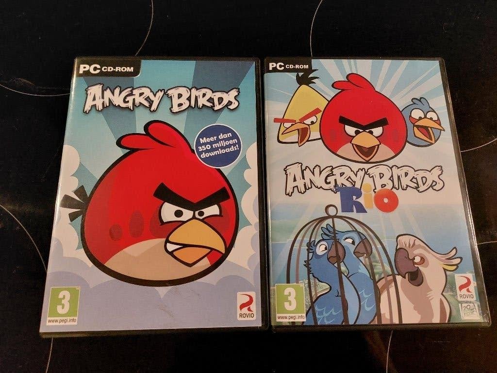 2x Angry Birds PC - cd rom, 1 speler, Ophalen, Zo goed als nieuw, Vanaf 3 jaar
