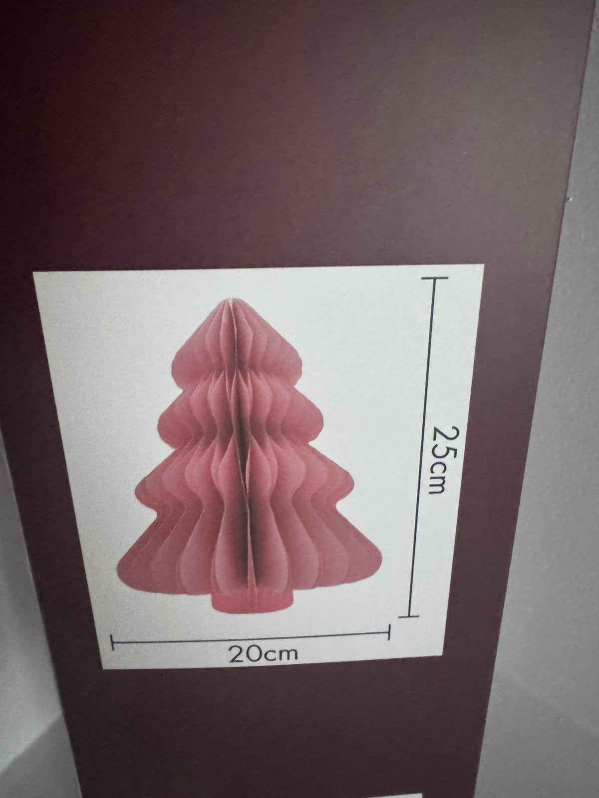 Papieren kerstboom roze, Diversen, Ophalen of Verzenden, Nieuw