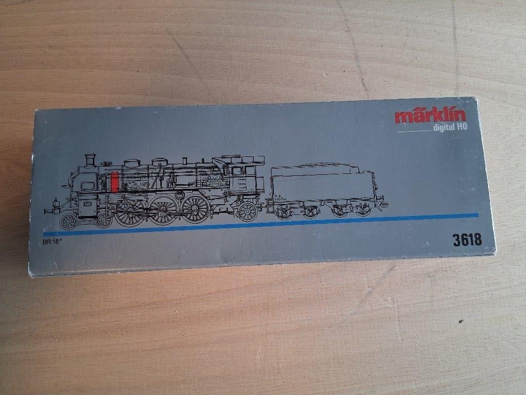 MARKLIN STOOMLOK 3618, Wisselstroom, Locomotief, Ophalen of Verzenden, Zo goed als nieuw
