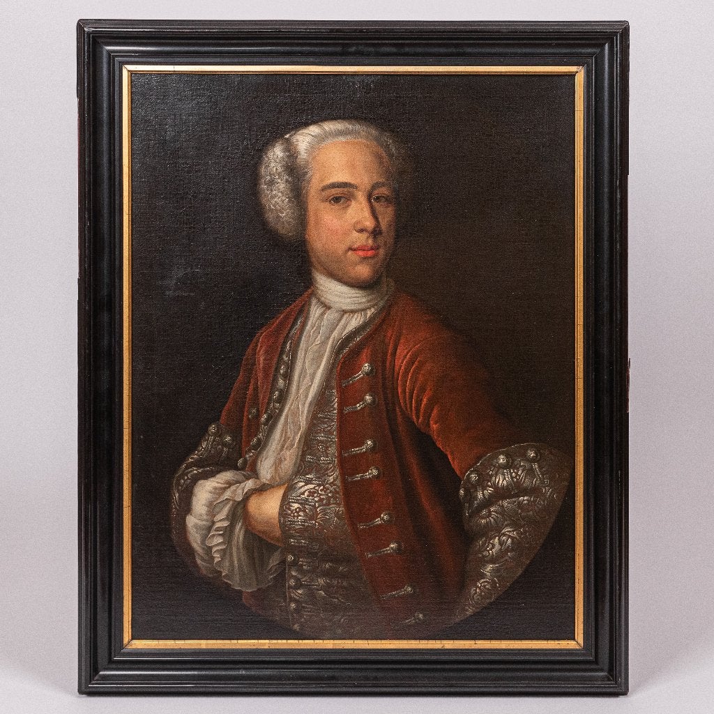 Portret van een heer 18e eeuw, Antiek en Kunst, Ophalen