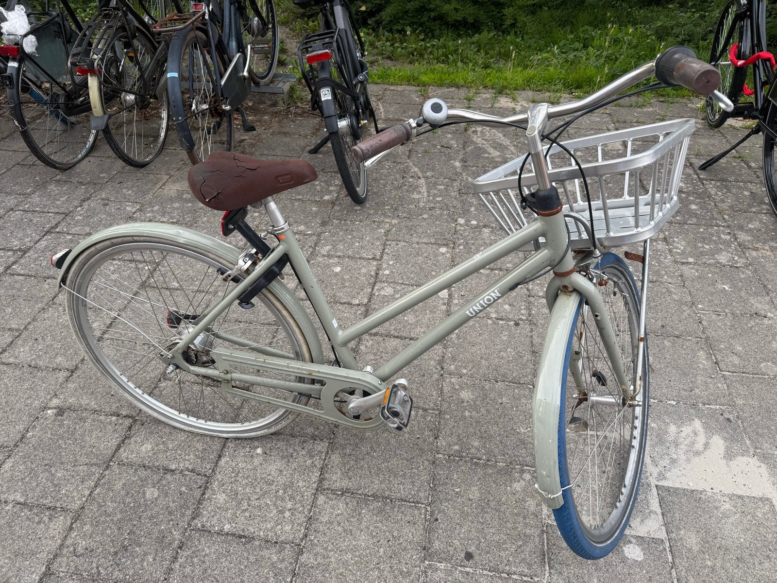 Union Damesfiets met 5 versnellingen en mand, Overige merken, Terugtraprem, Versnellingen, Ophalen of Verzenden