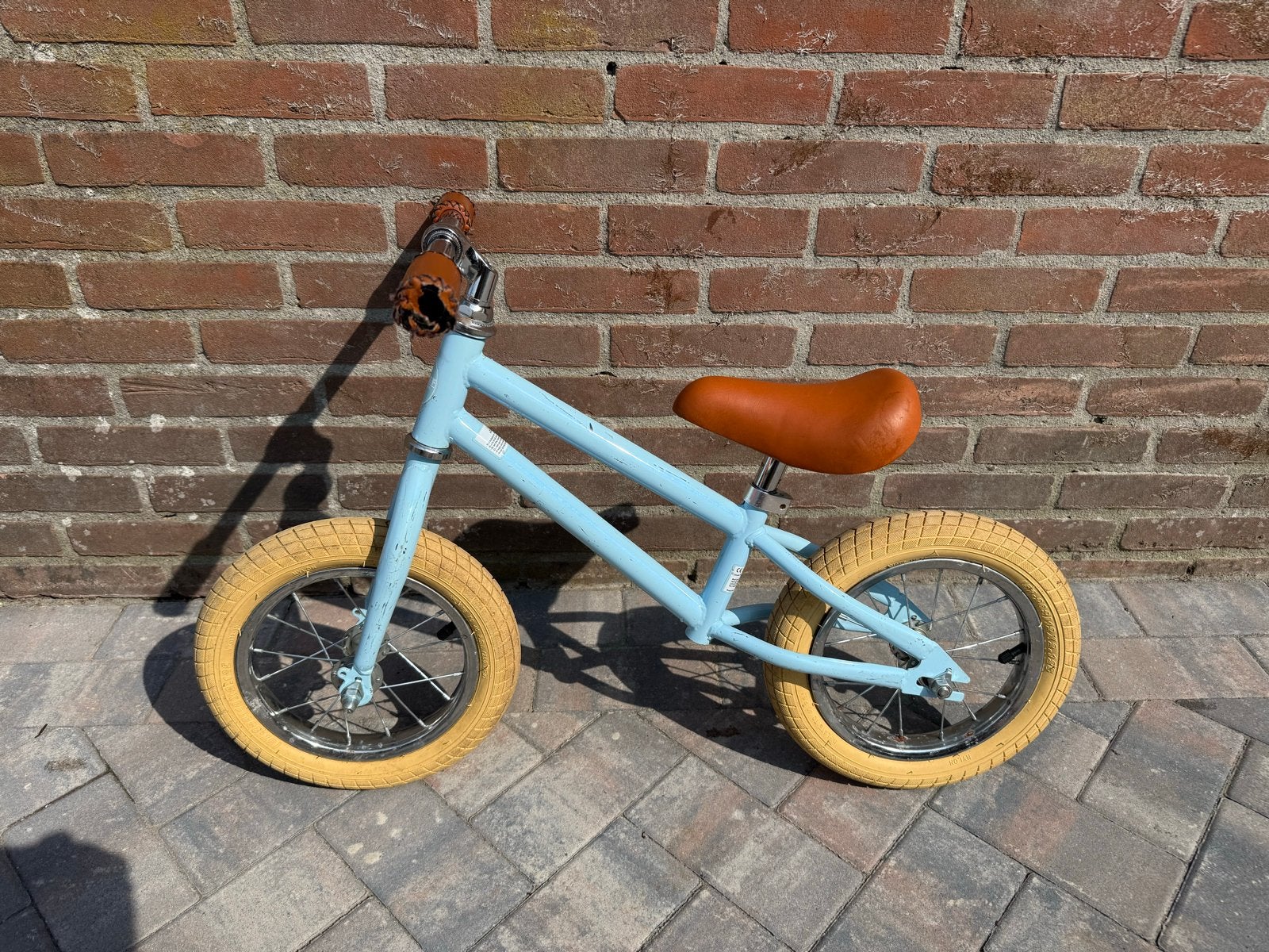 Lichtblauwe Sjoef Loopfiets!, Fietsen en Brommers, Fietsen | Kinderfietsjes, Ophalen, Gebruikt, Minder dan 16 inch