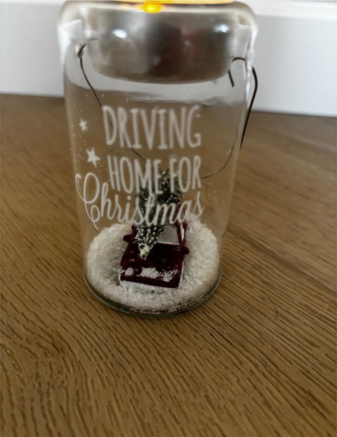 Riviera Maison waxinelichthouder 'Driving Home for Christmas, Meerkleurig, Waxinelichthouder, Rivièra Maison, Ophalen of Verzenden