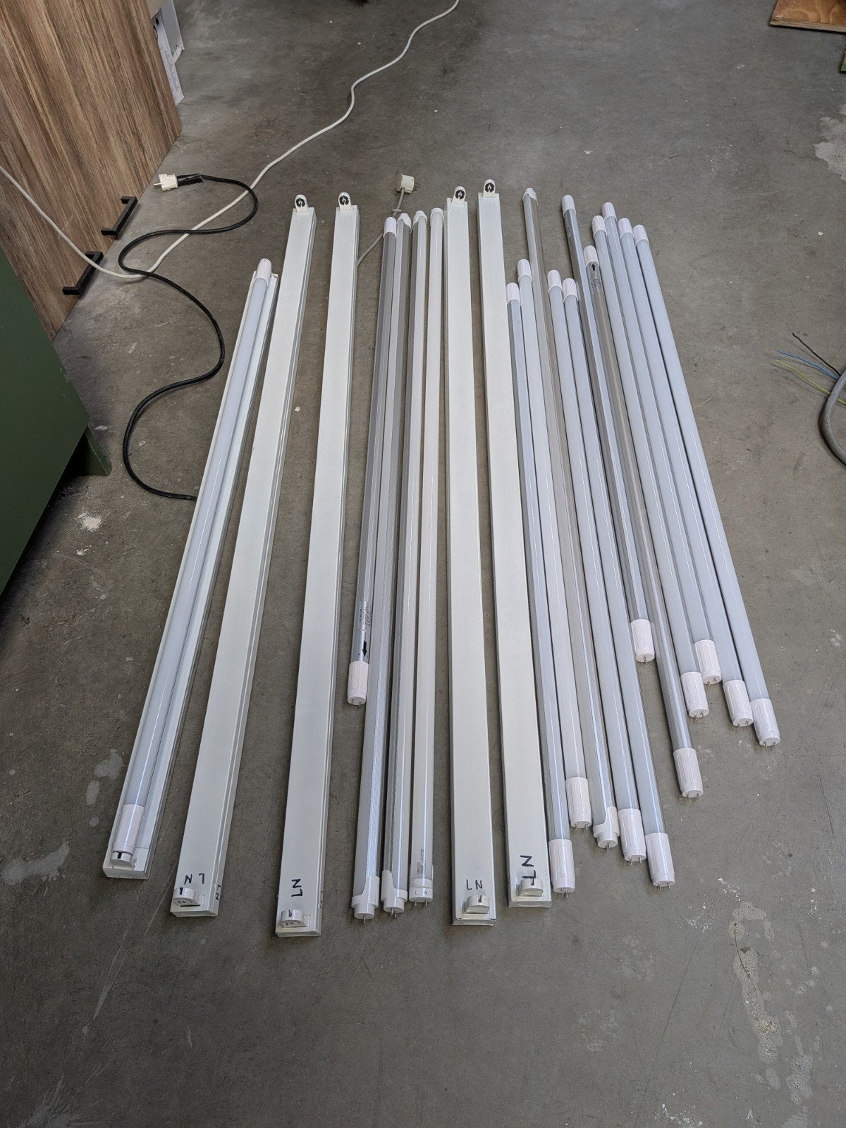 led tl lampen en armaturen, Wit, Gebruikt, G13 (TL), Ophalen