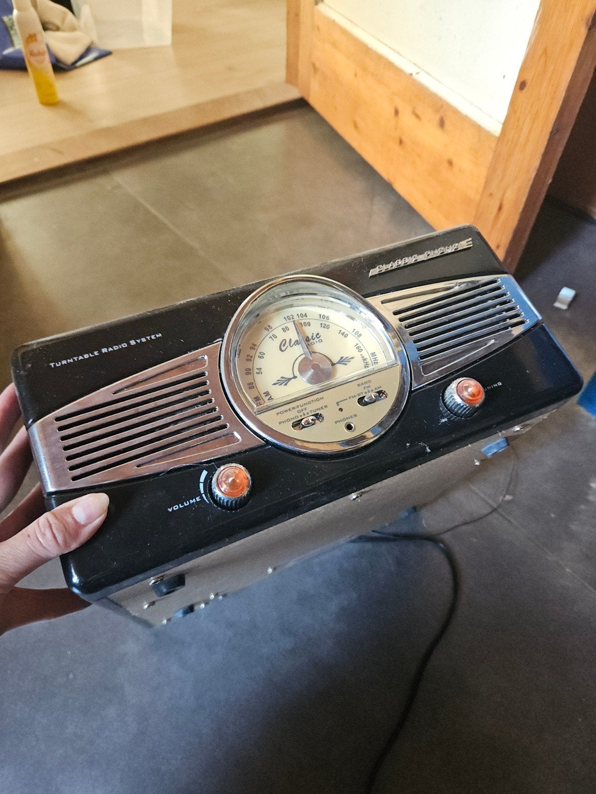 Retro Platenspeler met FM-Radio (Classic / Auna) – Vintage, Ophalen of Verzenden, Overige merken