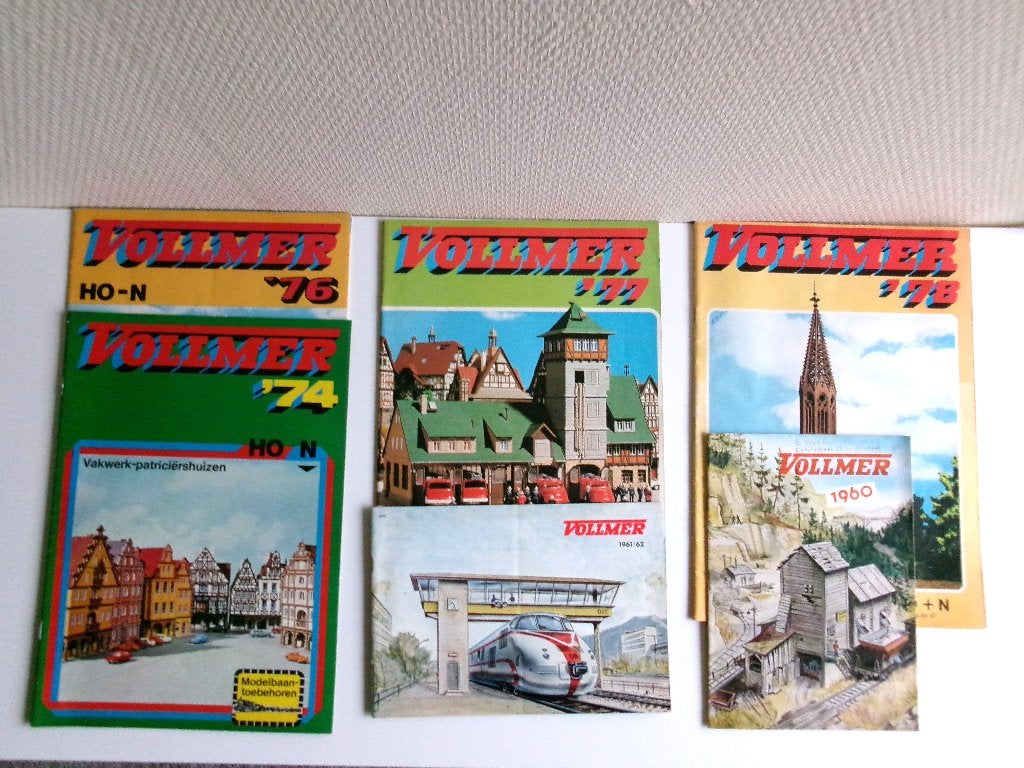 6 Vollmer Catalogussen H0 + N, Overige merken, Wisselstroom, Gebruikt, Boek, Tijdschrift of Catalogus