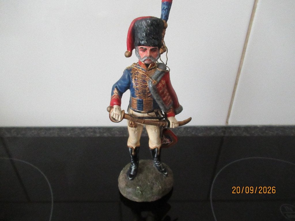 OUDE HOUTEN -NAPOLEONTISCHE OFFICIER /HUZAR, Verzamelen, Ophalen of Verzenden, Landmacht, Duitsland