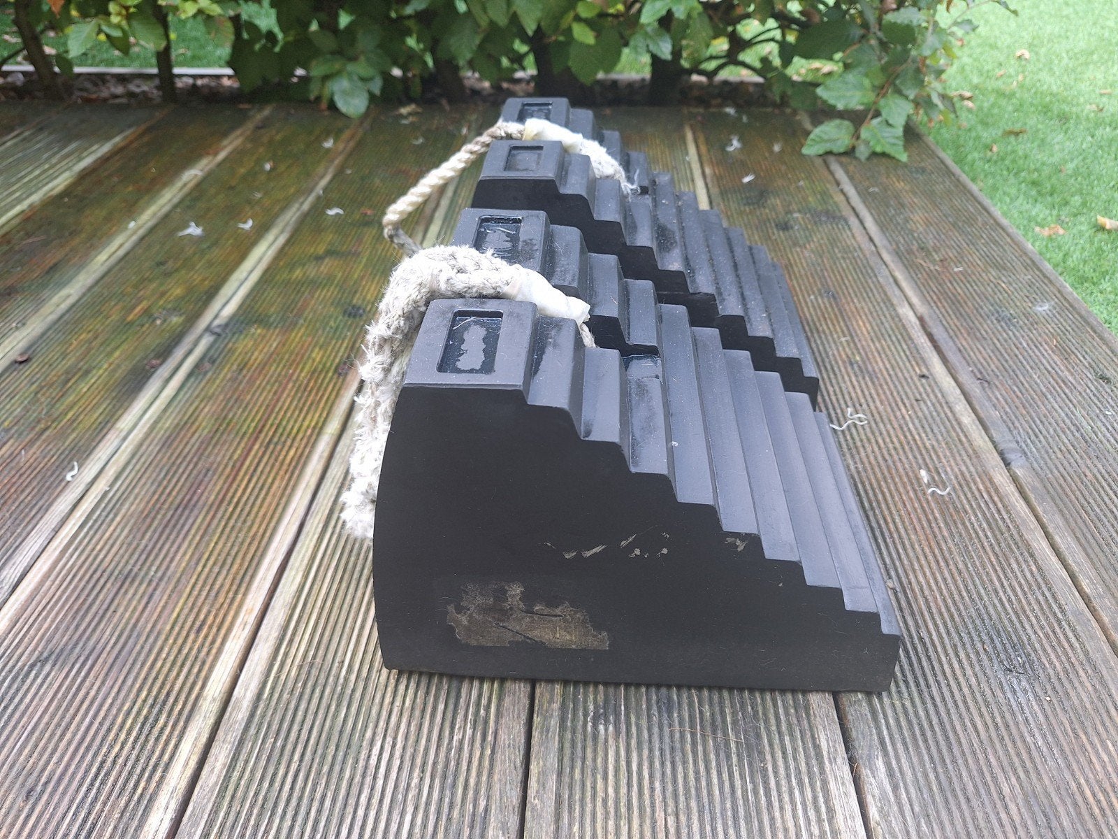 set wielblokken, zware wielkeggen, wielkeg, wheel chock,, Ophalen of Verzenden, Zo goed als nieuw