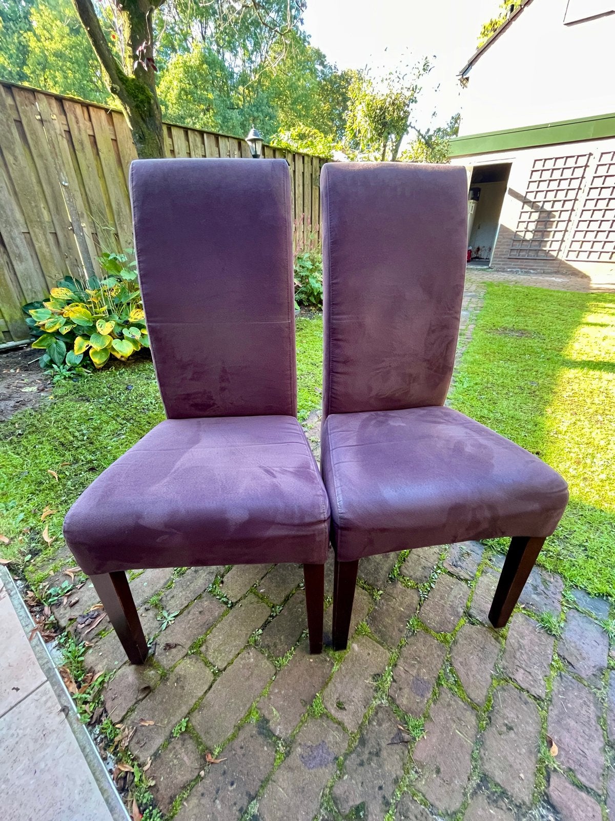6x donkerbruine eetkamerstoelen - Gebruikt, Ophalen, Gebruikt, Twee, Overige kleuren