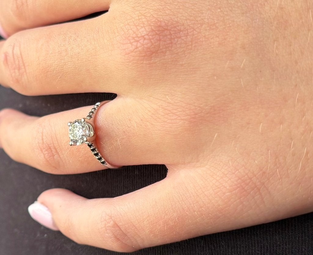 Grote diamant solitair briljant 14k ring goud dames liefde