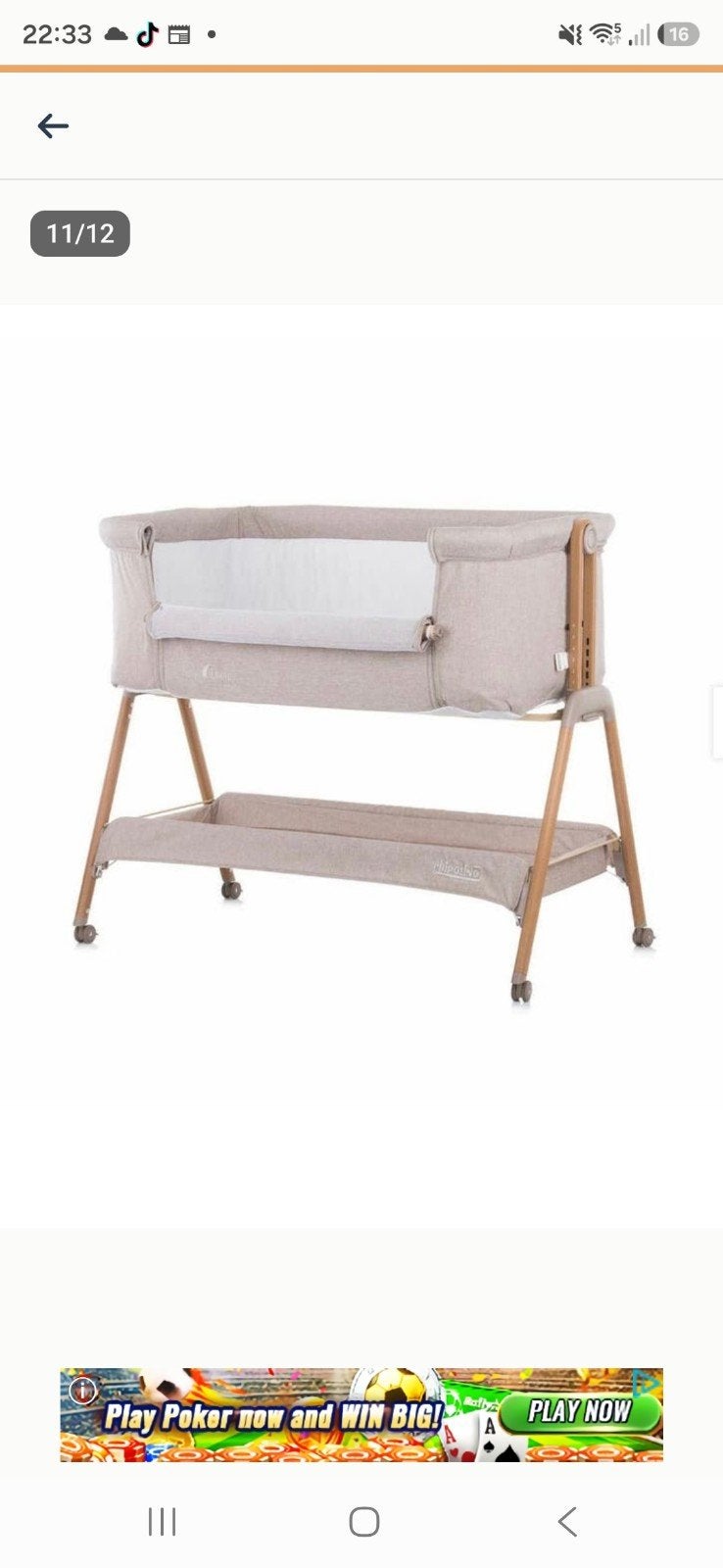 Co-sleeper Chipolino Sweet dreams, Kinderen en Baby's, Babywiegjes en Ledikanten, Ophalen, Wieg