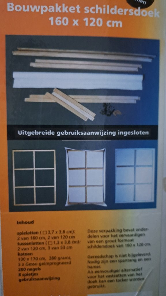 Schildersdoeken 160 x 120 cm (9)  en 120x 100 cm(1), Ophalen, Nieuw, Doek