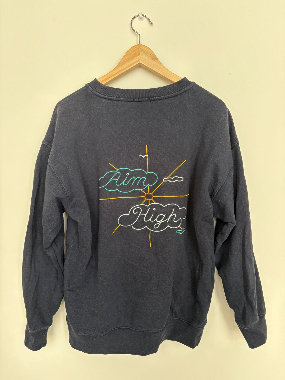 Denham sweater, Verzenden, Gedragen, Maat 48/50 (M), Blauw