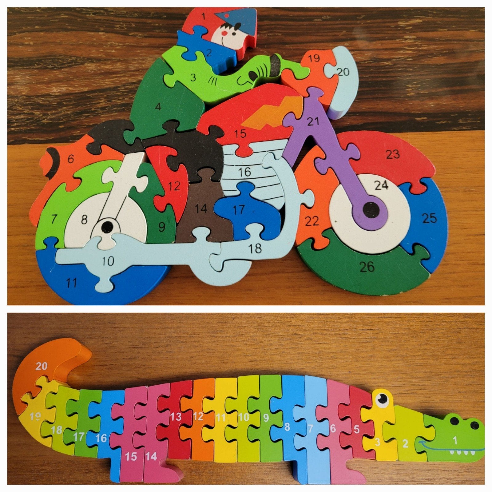 Houten kinder puzzel, Ophalen of Verzenden, 10 tot 50 stukjes, Zo goed als nieuw