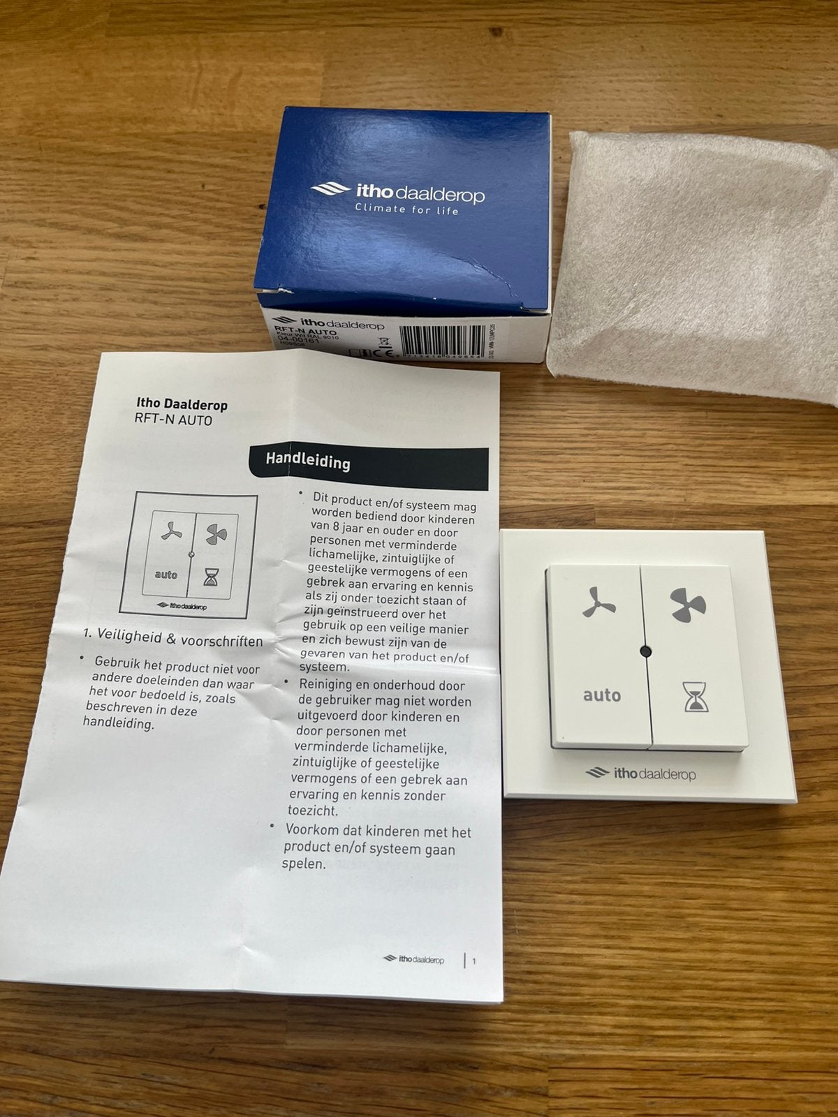 Itho Daalderop AUTO RFT-N draadloze bediening wit, Ophalen of Verzenden, Ventilator en Afzuiger