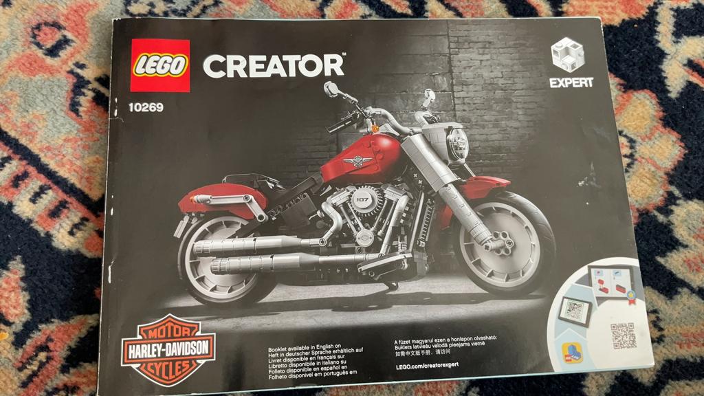 Lego harley davidson fatboy, Kinderen en Baby's, Ophalen of Verzenden, Zo goed als nieuw