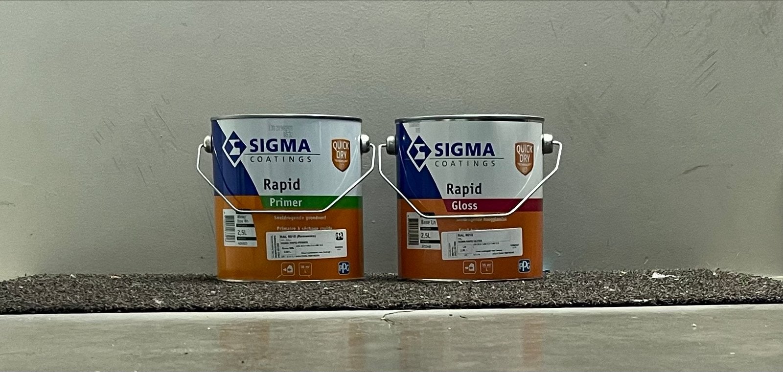 Sigma Rapid Primer en Gloss - 2.5L Verfset NIEUW! RAL 9010!!, Ophalen, 5 tot 10 liter, Wit, Nieuw