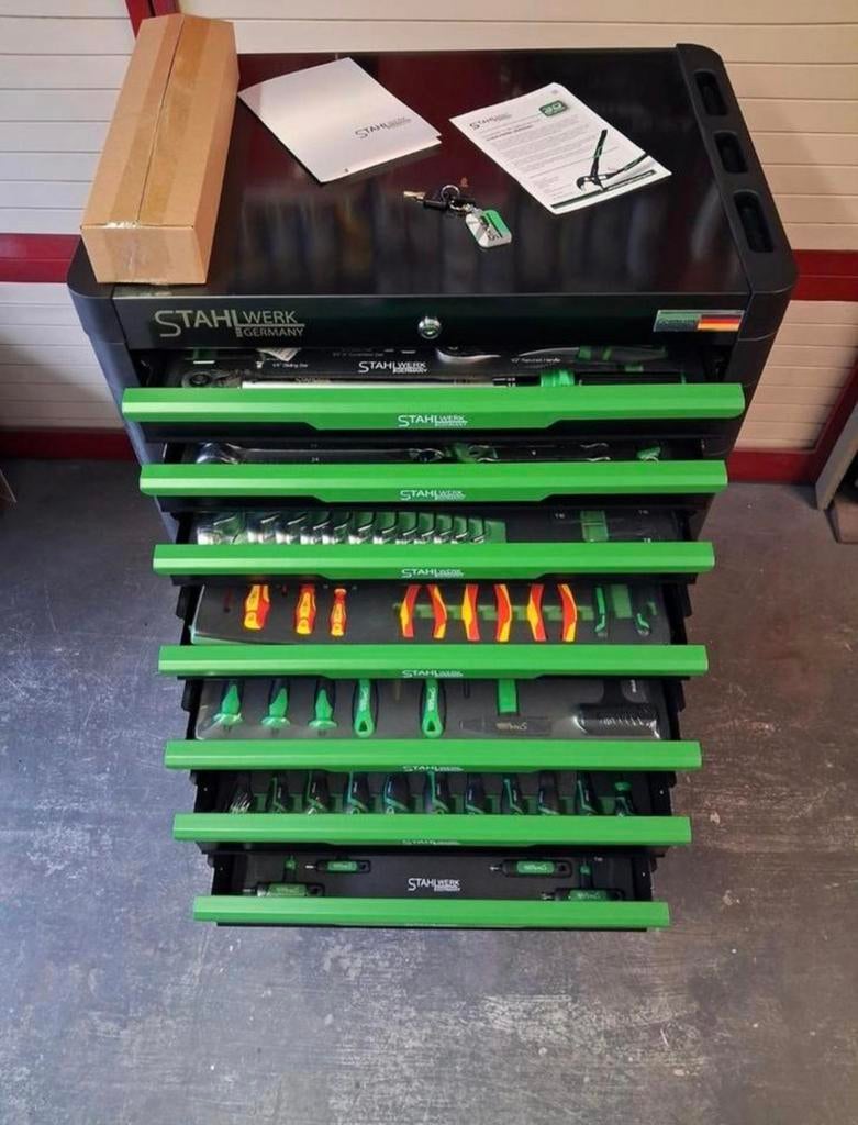 Stahlwerk Gereedschapswagen gevuld met 295 dlg gereedschap, Ophalen, Nieuw