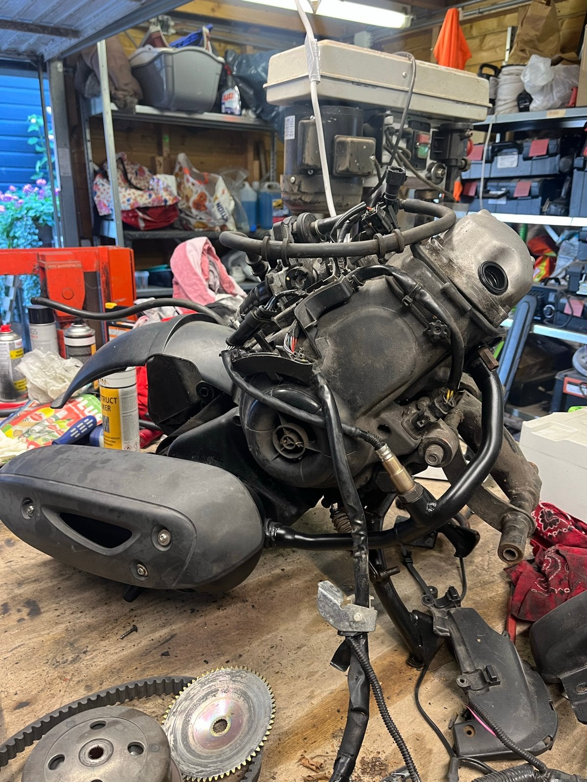 Piaggio Zip 4T 2V Motorblok met ECU en Tank, Ophalen, Gebruikt, Blok, Piaggio