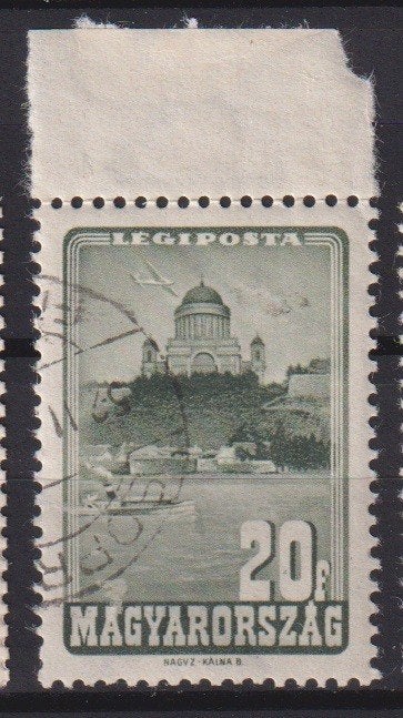 Hongarije 1992 Rivier Gebouw met TAB, Verzenden, Gestempeld, Plaats of Gebouw