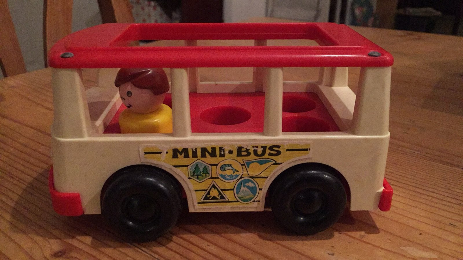 Vintage Fisher-Price Schoolbus en Schoolhuis, Ophalen of Verzenden, Gebruikt, Speelset