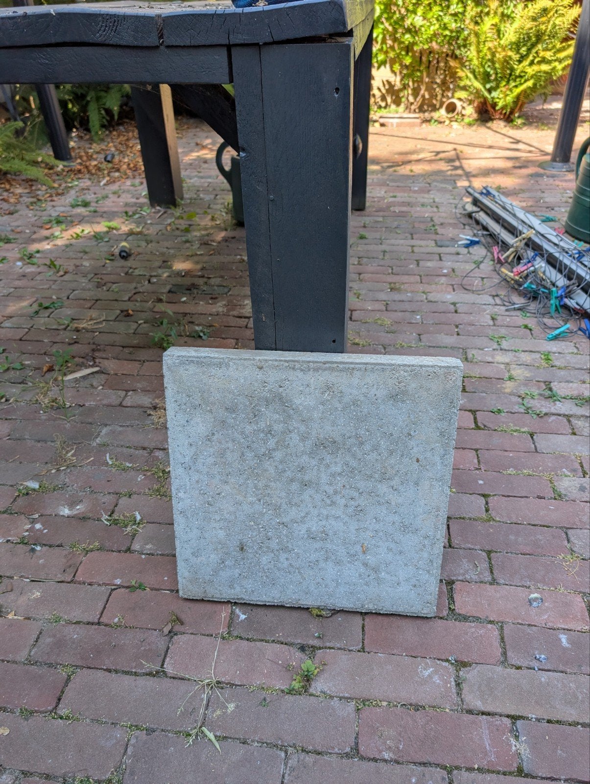 Grote grijze terrastegel, Ophalen, Gebruikt, Beton, Terrastegels