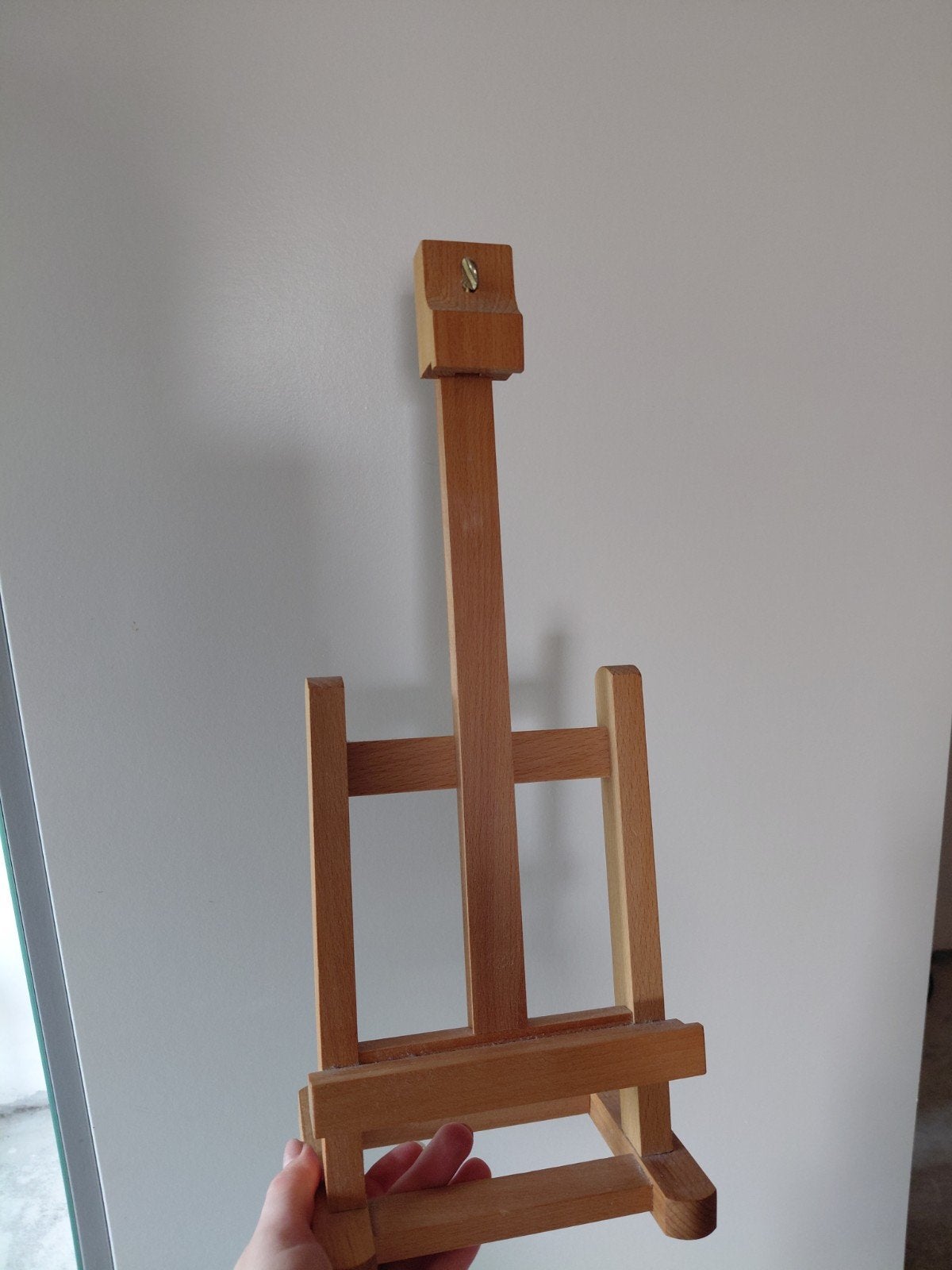 Mini houten schildersezel standaard, Ophalen of Verzenden, Zo goed als nieuw, Ezel