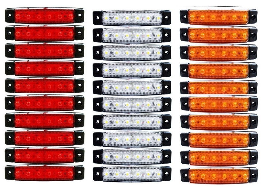 24V led zijmarkering contour licht lamp oranje wit of rood, Verzenden, Nieuw, Overige merken, Verlichting