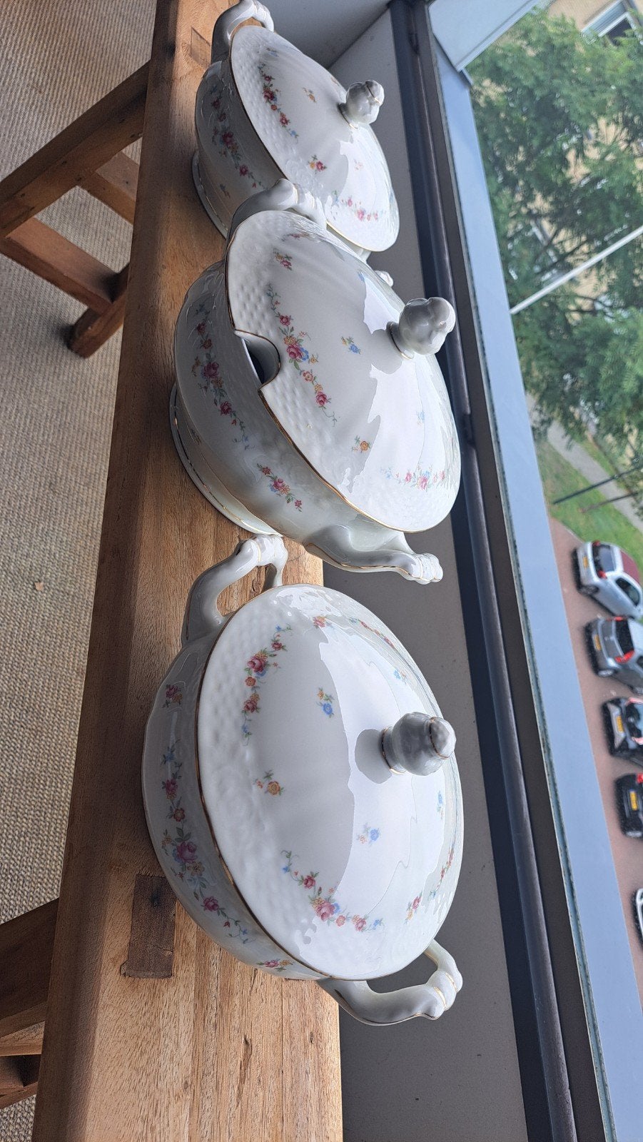 Set van 3 porseleinen Bavaria terrines met deksel, Antiek en Kunst, Ophalen