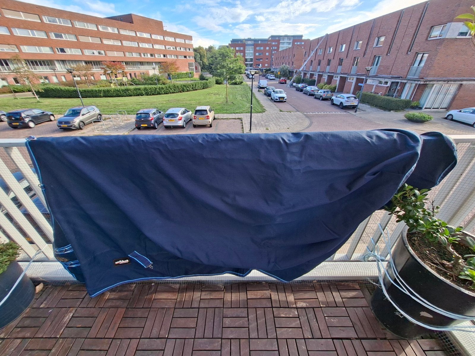 te koop epplejeck deken 205cm, Full (L), Dubbele borstsluiting, 200 g, Ophalen of Verzenden
