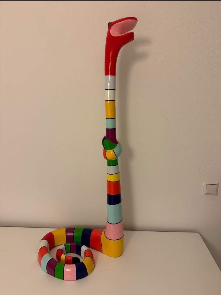 Niloc Pagen Snake XXL Slang 1 meter hoog Pop Art Kunst Beeld, Antiek en Kunst, Ophalen, Overige onderwerpen, Beschilderd, 1 meter - 2 meter