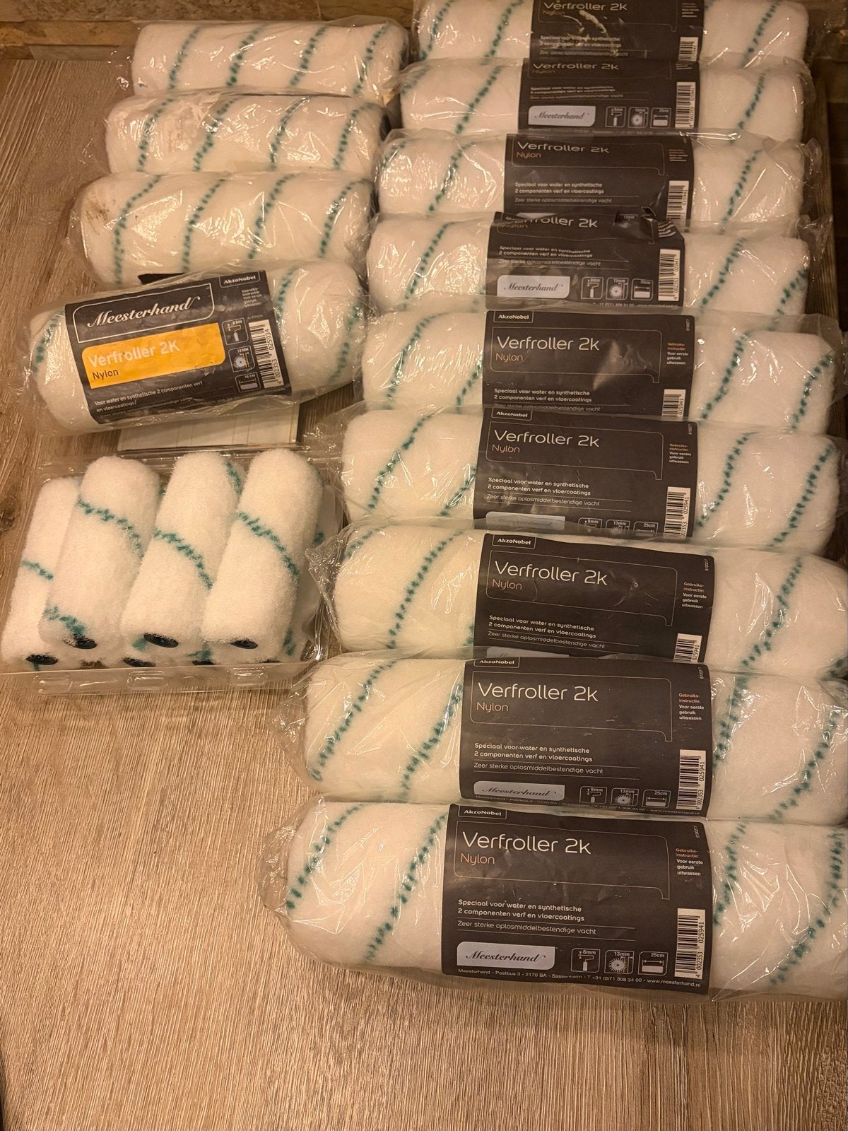Verfrollers 2K Nylon (25cm, 18cm, 10cm) - Totaal 20 stuks, Ophalen of Verzenden, Nieuw, Verfroller