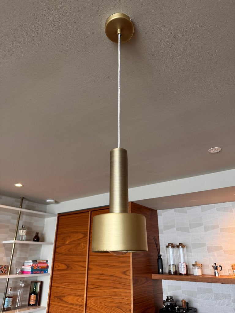 Set van 3 Ferm Living Collect hanglampen - Messing Groot, Huis en Inrichting, Lampen | Hanglampen, Ophalen of Verzenden, Zo goed als nieuw