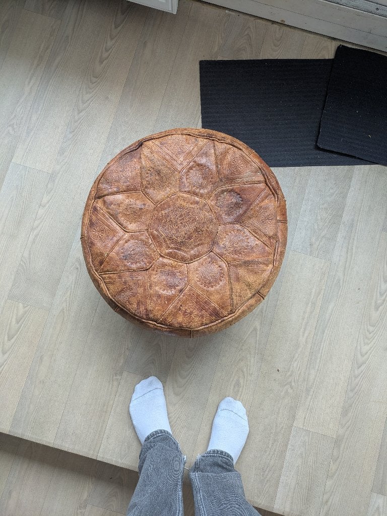 Brown Footstool, Ophalen, Gebruikt, Overige materialen