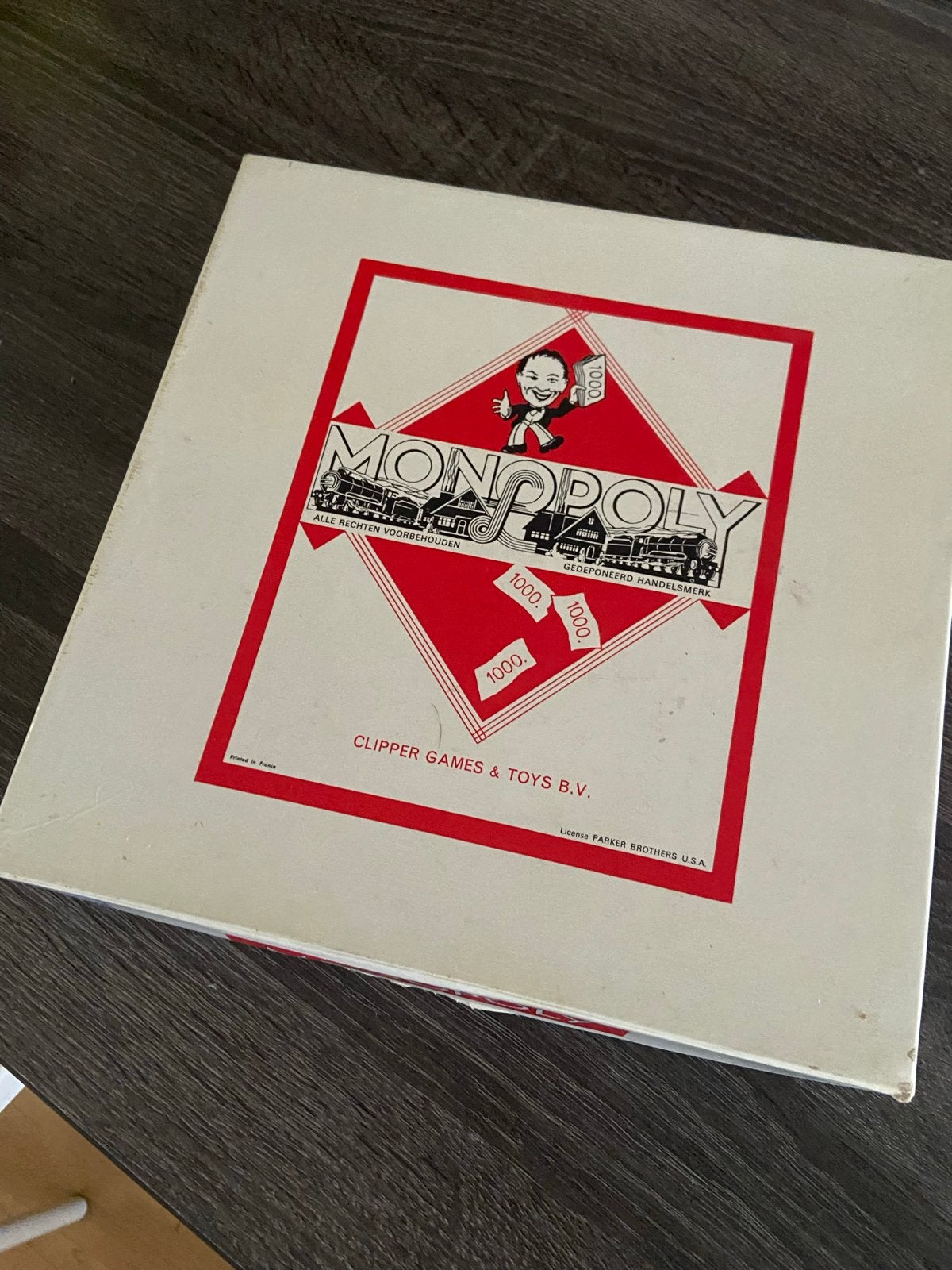 Vintage Monopoly Bordspel - Clipper Games & Toys B.V., Ophalen of Verzenden, Gebruikt