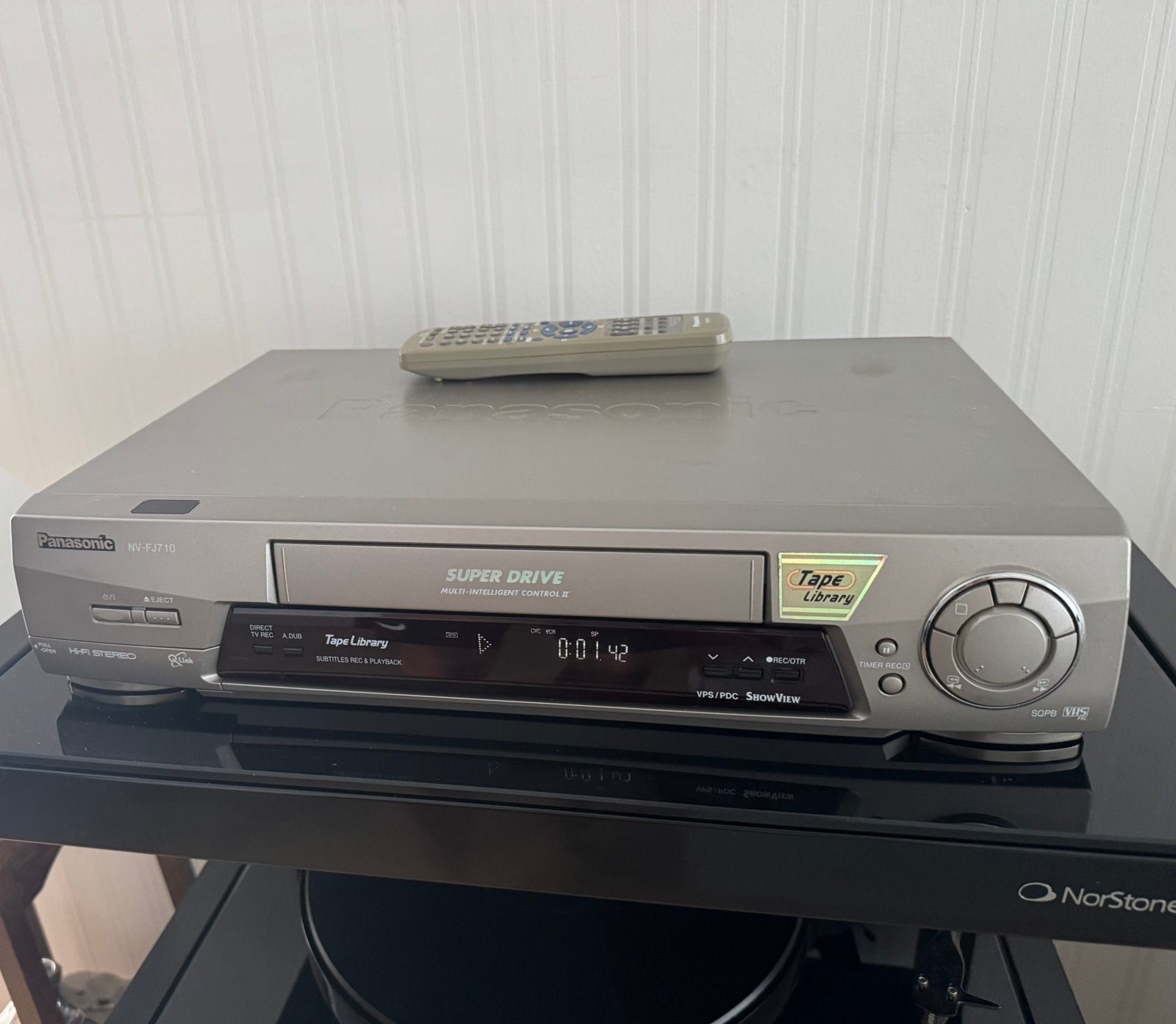 Panasonic NV-FJ710EG-S video recorder + afstandsbediening, Ophalen of Verzenden, Gebruikt, VHS-speler of -recorder