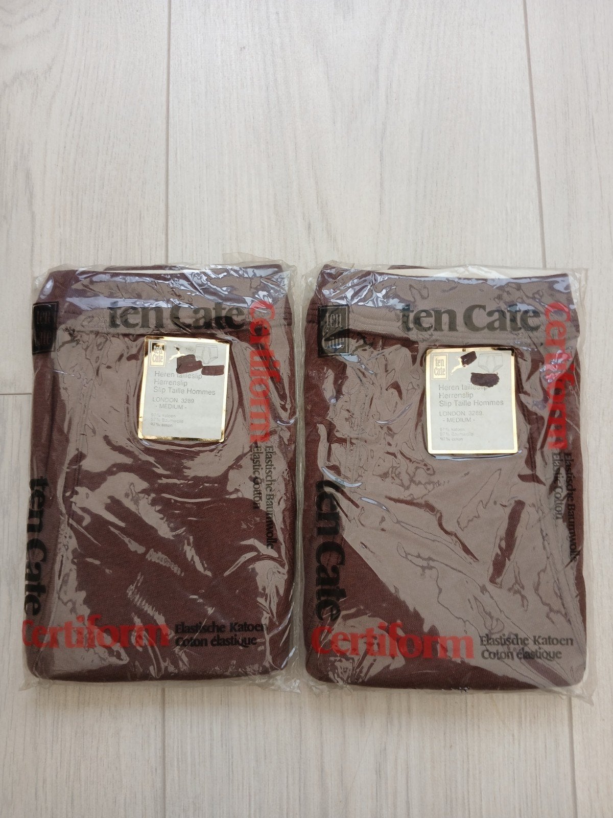 Ten Cate Heren Slips - 2 stuks, Bruin, Maat M, Kleding | Heren, Ophalen of Verzenden, Bruin, Ten Cate, Slip