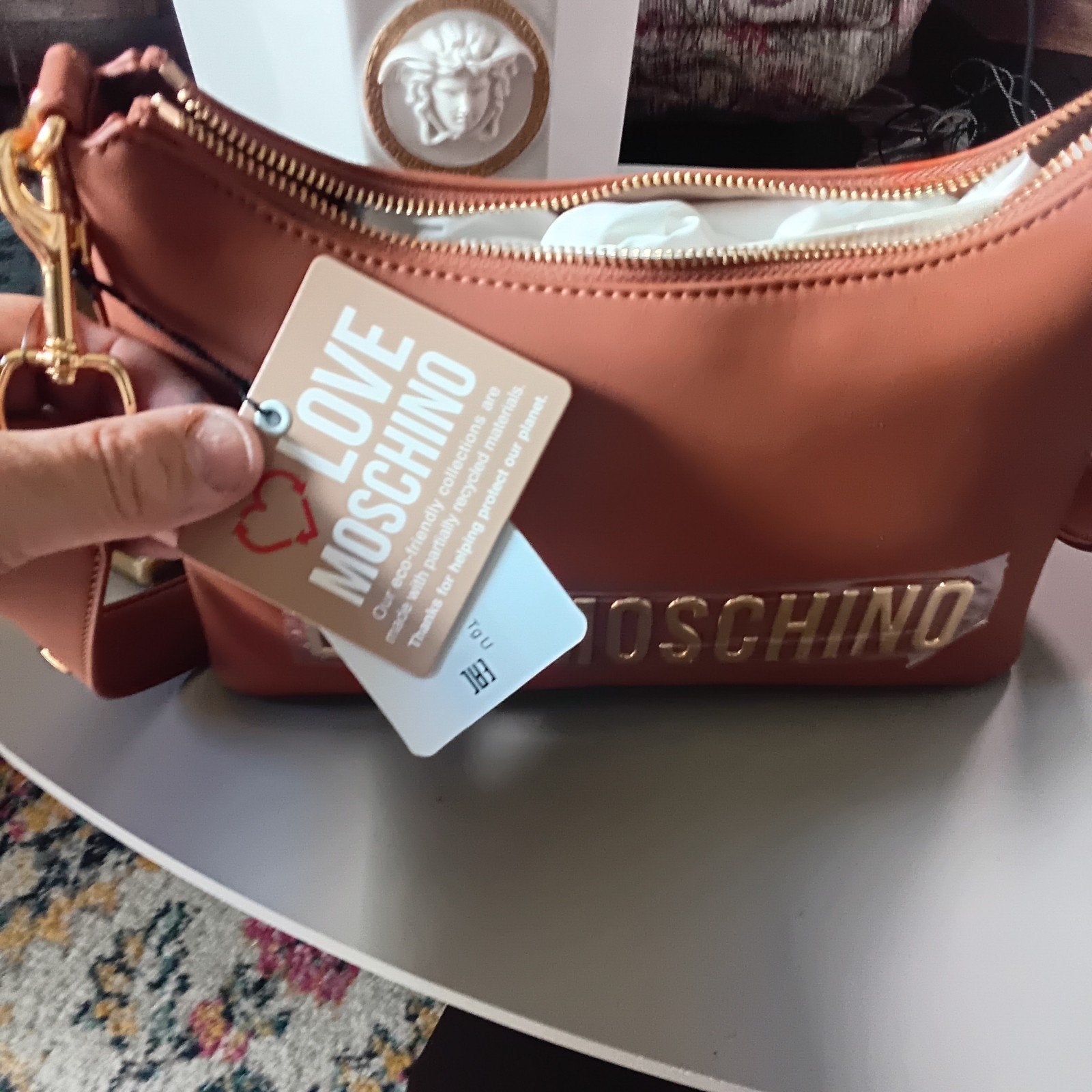 Love Moschino Schoudertasje - Nieuw met label, Ophalen of Verzenden, Nieuw, Bruin, Schoudertasje