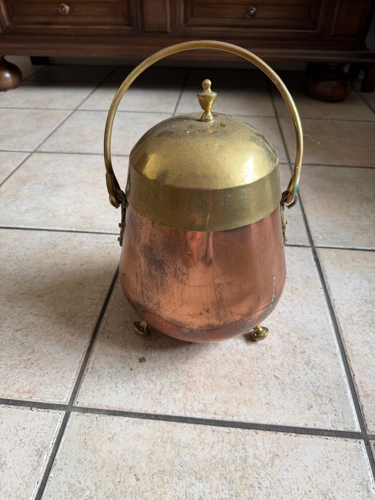 Koperen pot in 2 kleuren, Ophalen of Verzenden
