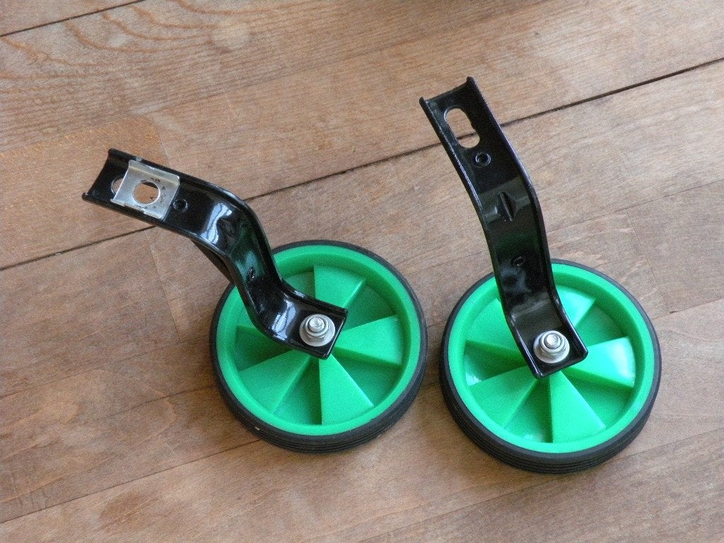 Zijwielen, groen. Als nieuw., Ophalen of Verzenden, Zo goed als nieuw, Minder dan 16 inch