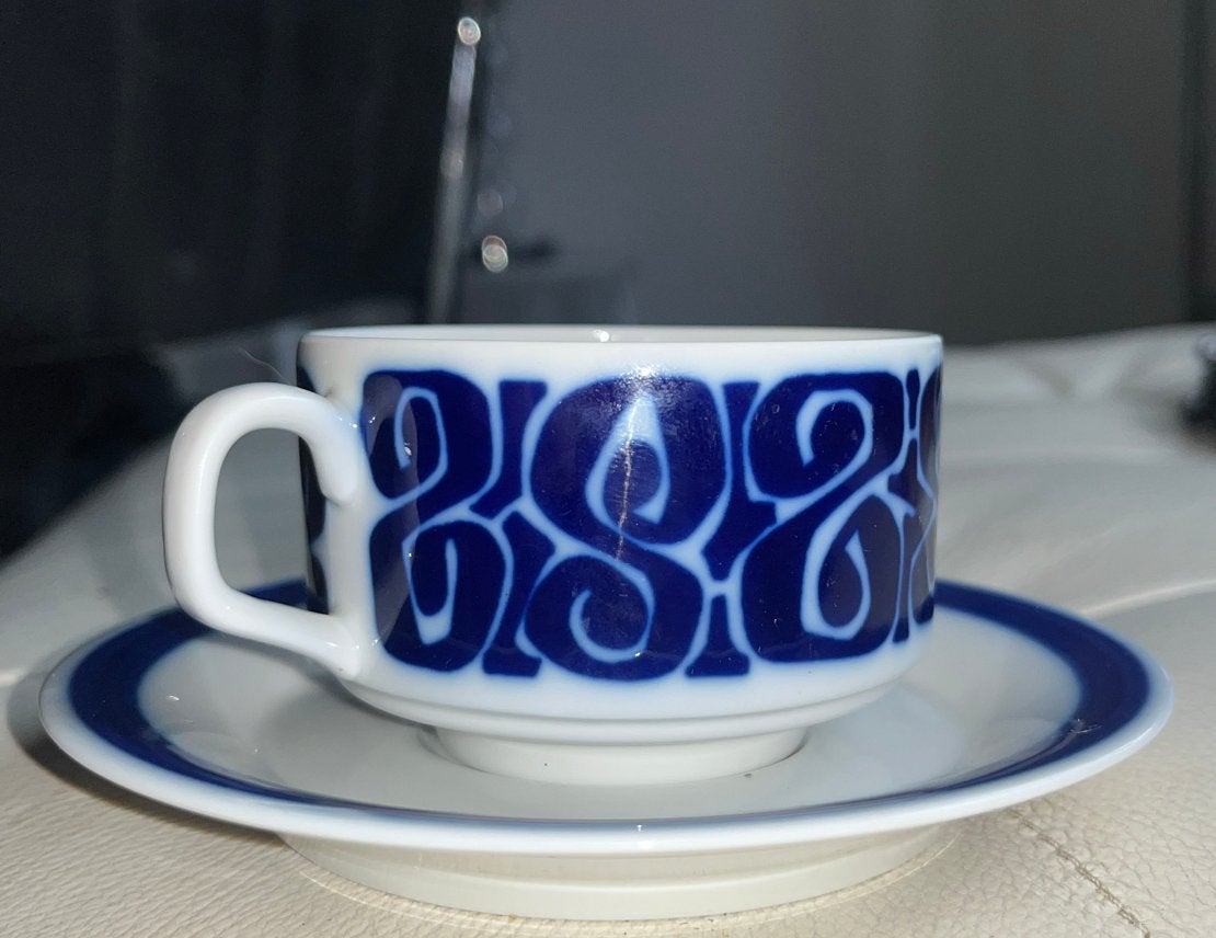 Vintage Mosa koffiekopje met schotel Bali, Ophalen of Verzenden