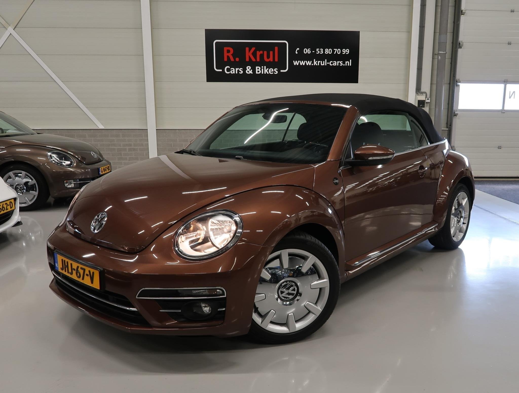 Volkswagen Beetle Cabriolet 1.2 TSI Sound 2018 Airco-ecc Nav, Auto's, Voorwielaandrijving, Stof, Gebruikt, 4 stoelen