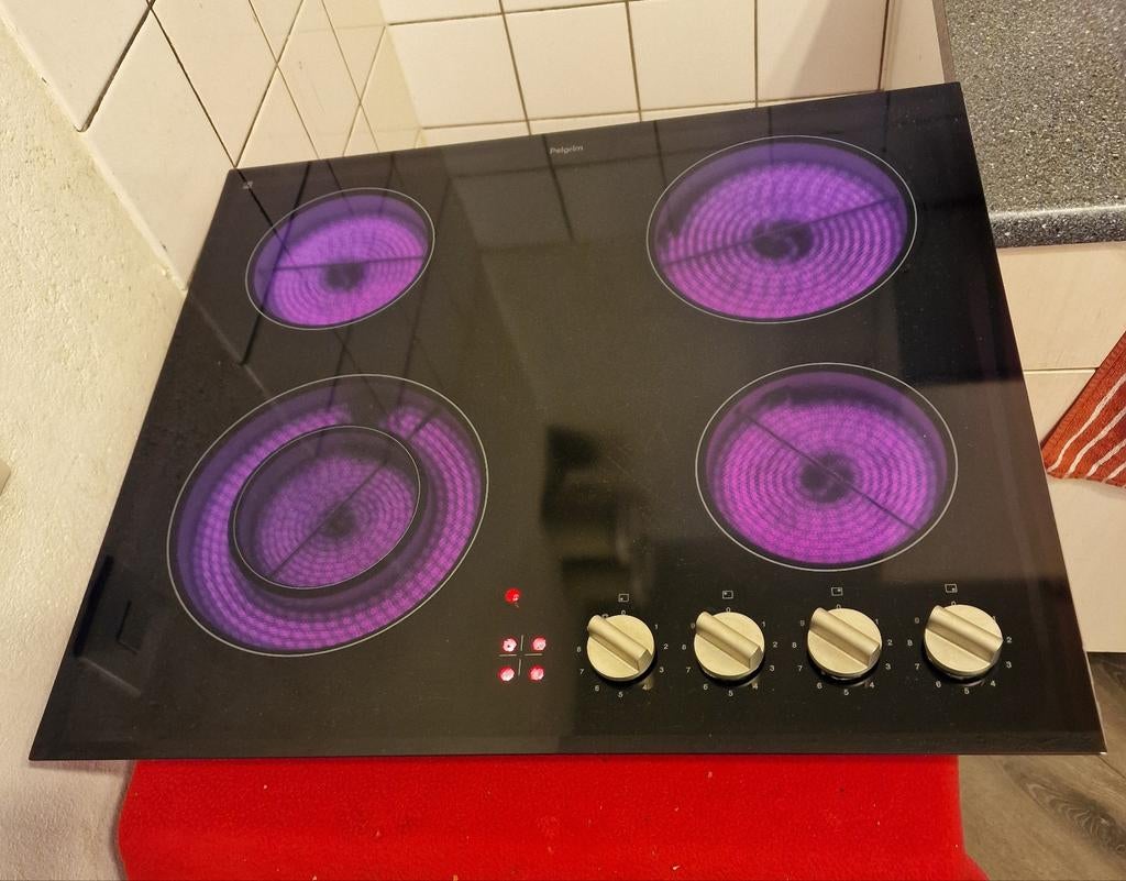 Pelgrim Keramische inbouw kookplaat - ZGAN, Keramisch, Zo goed als nieuw, Inbouw, 85 tot 90 cm