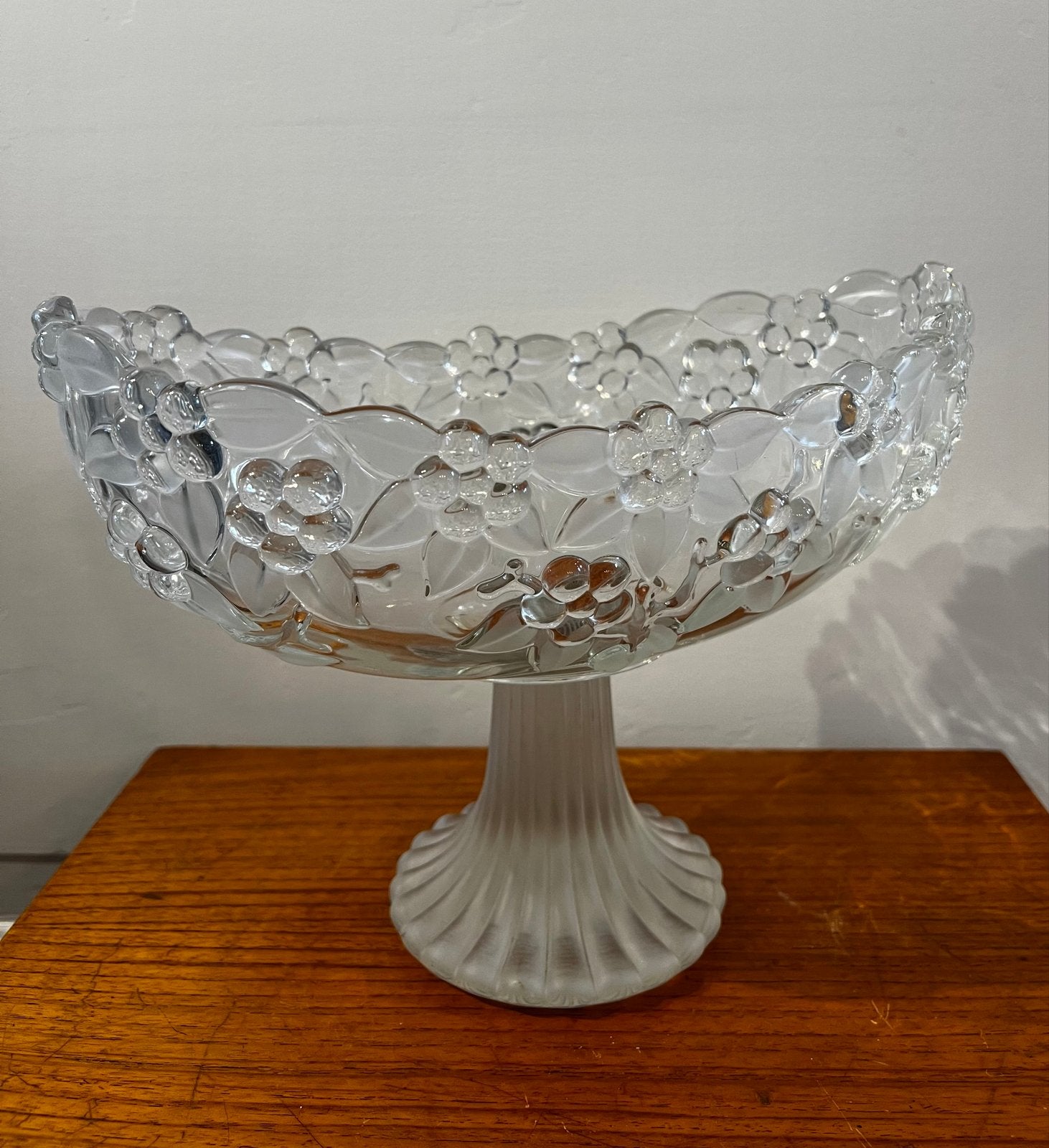 Walther Glas Fruitschaal op voet - Vintage Kristalglas, Antiek en Kunst, Ophalen of Verzenden