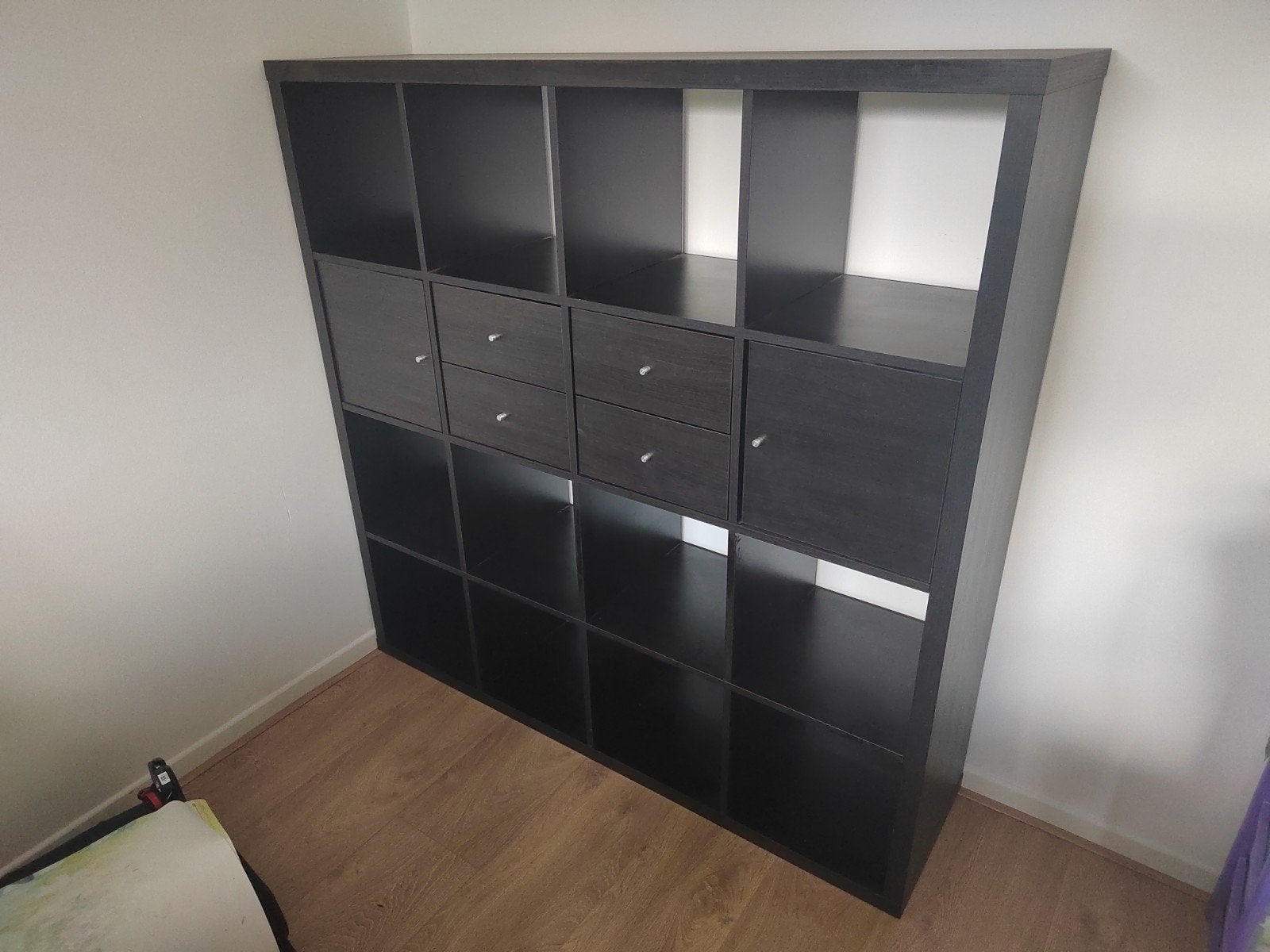 IKEA KALLAX Kast met lades en deuren - Zwartbruin, Ophalen, Overige materialen, Gebruikt, Modern, Functioneel