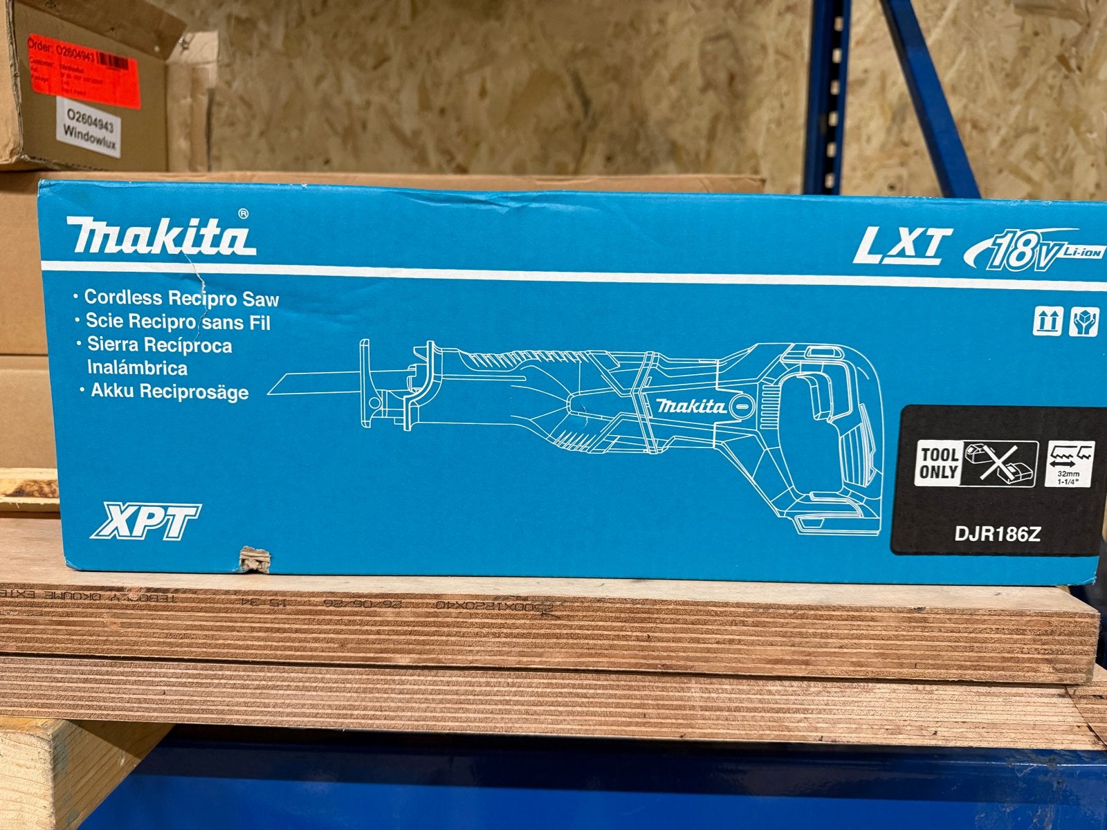 Makita DJR186Z LXT 18V Accu Reciprozaag (Body), Doe-het-zelf en Verbouw, 70 mm of meer, Nieuw, Ophalen of Verzenden, Reciprozaag