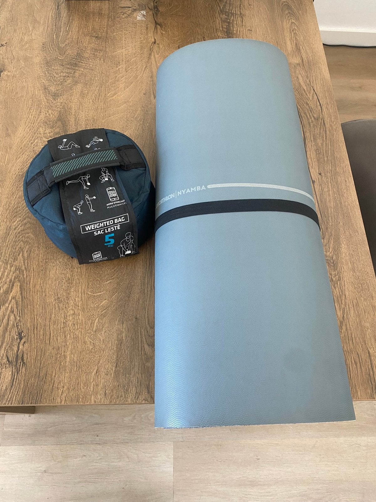5 kilo sportzak en sportmat, Ophalen, Zo goed als nieuw, Yogamat